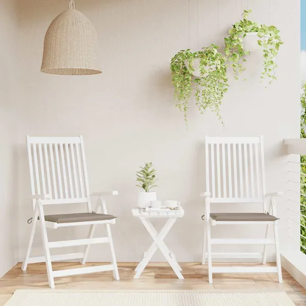 Coussins de chaise de jardin lot de 2 taupe 50x50x4 cm