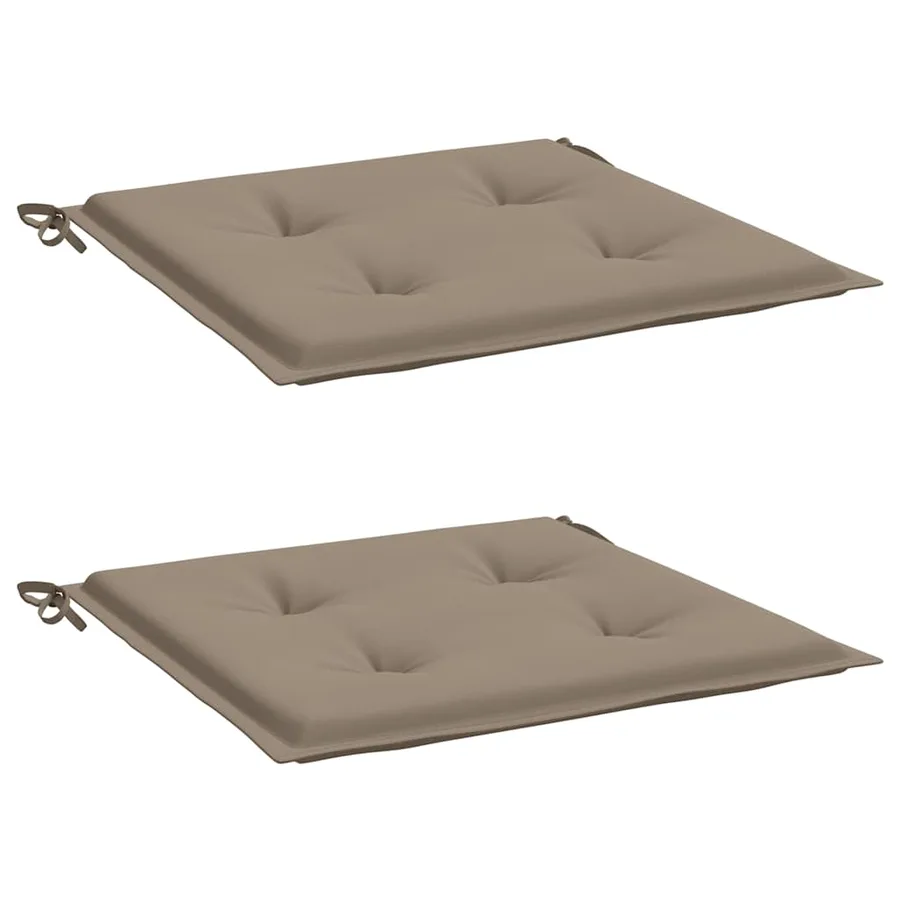 Coussins de chaise de jardin lot de 2 taupe 50x50x4 cm - 3
