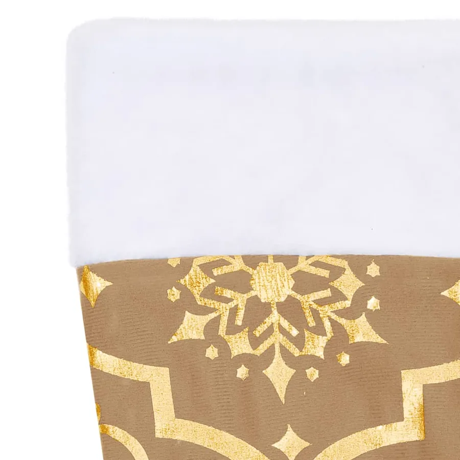 Jupe de sapin de Noël de luxe avec chaussette Jaune 150cm Tissu - 7