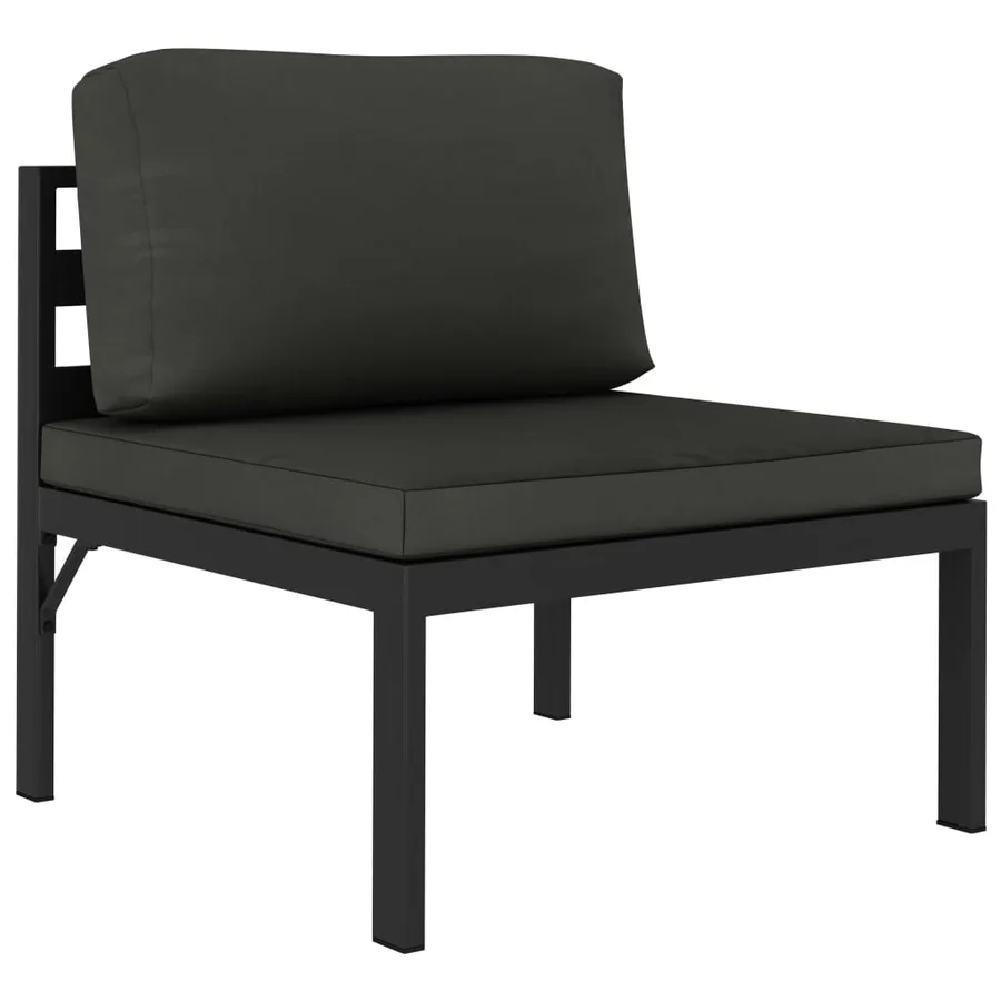 Salon de jardin 8 pcs avec coussins Aluminium Anthracite - 3