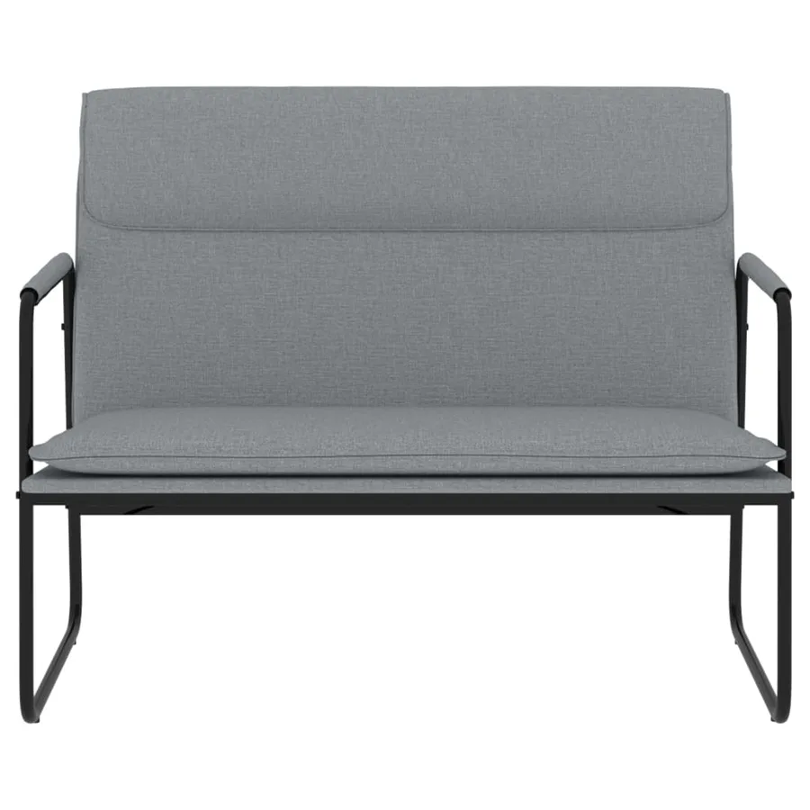 Banc Gris clair 100x64x80 cm Tissu - 3