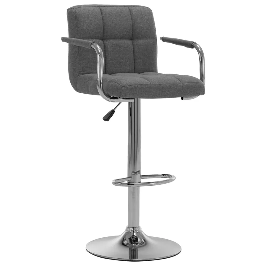Chaises de bar lot de 2 gris clair tissu - 2