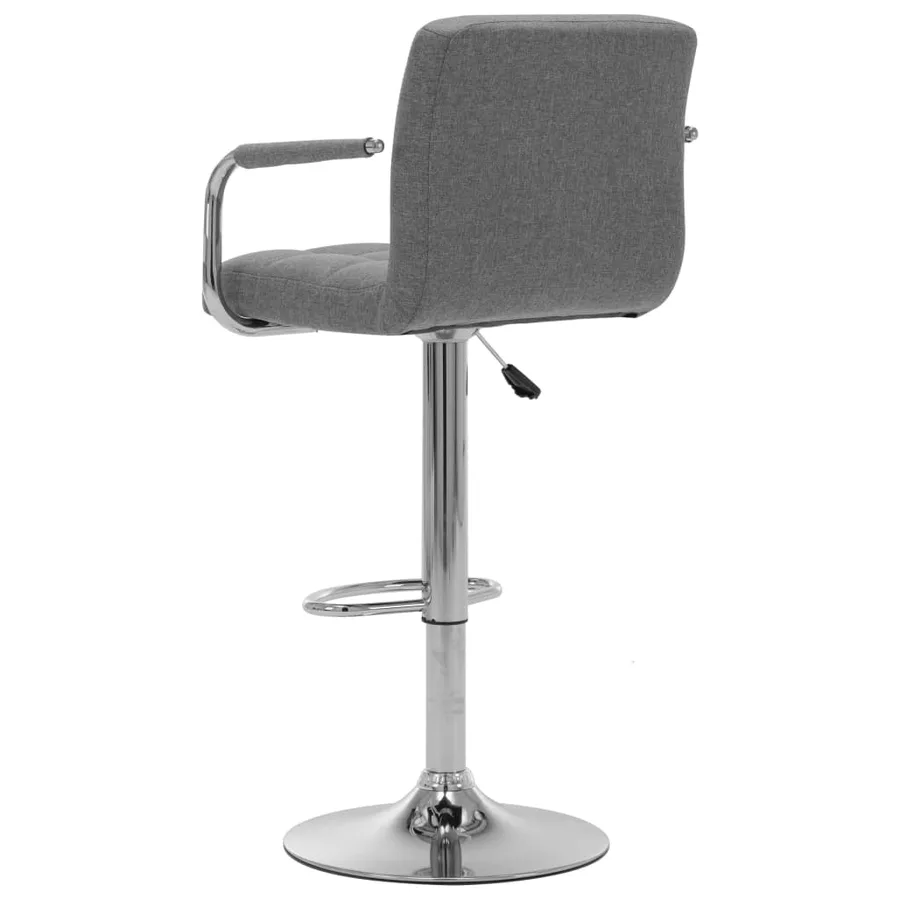 Chaises de bar lot de 2 gris clair tissu - 5