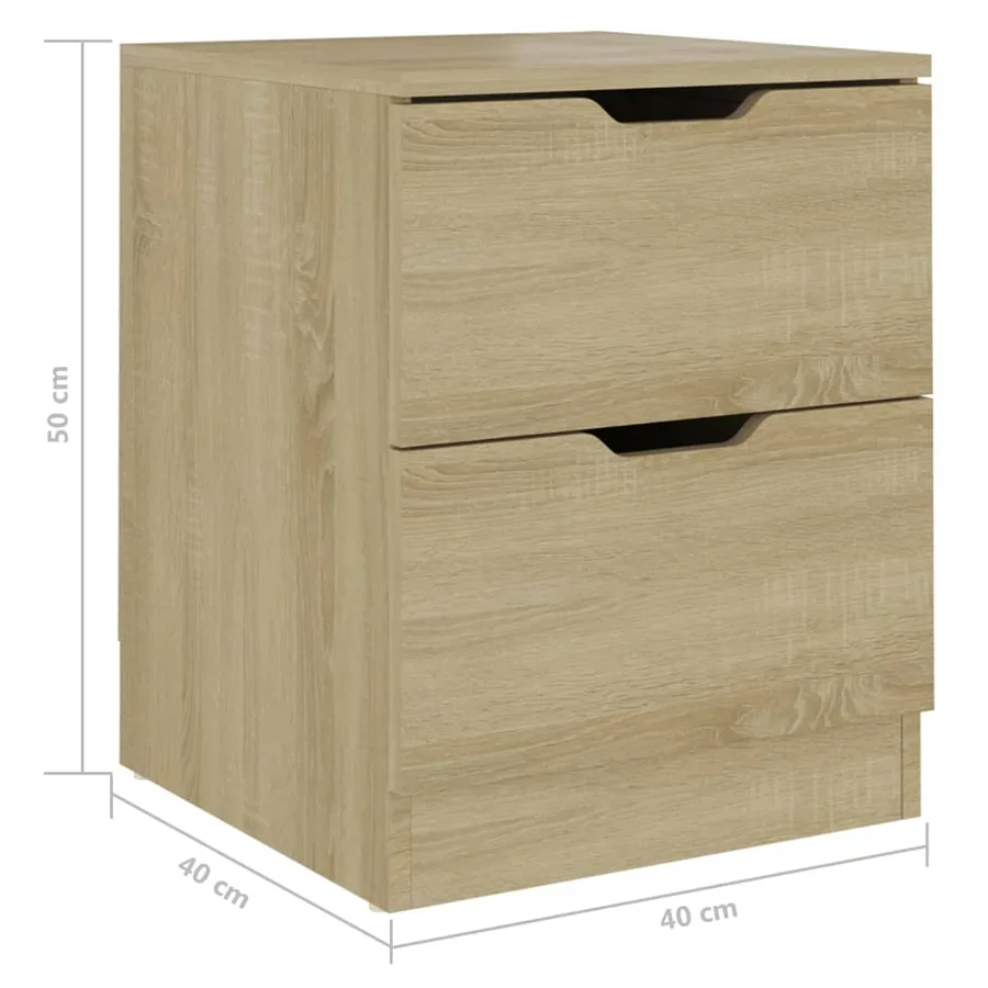 Table de chevet chêne sonoma 40x40x50 cm bois d’ingénierie - 6