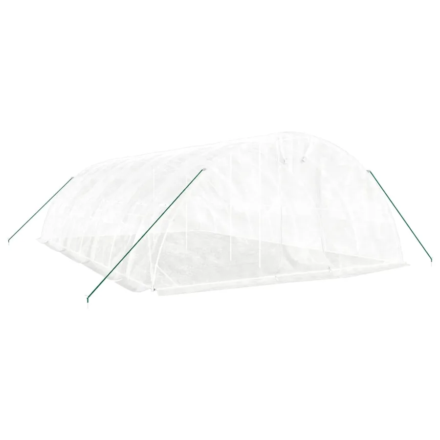 Serre avec cadre en acier blanc 40 m² 8x5x2,3 m - 3