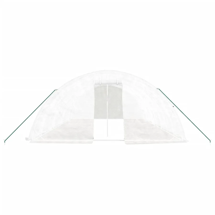 Serre avec cadre en acier blanc 40 m² 8x5x2,3 m - 4