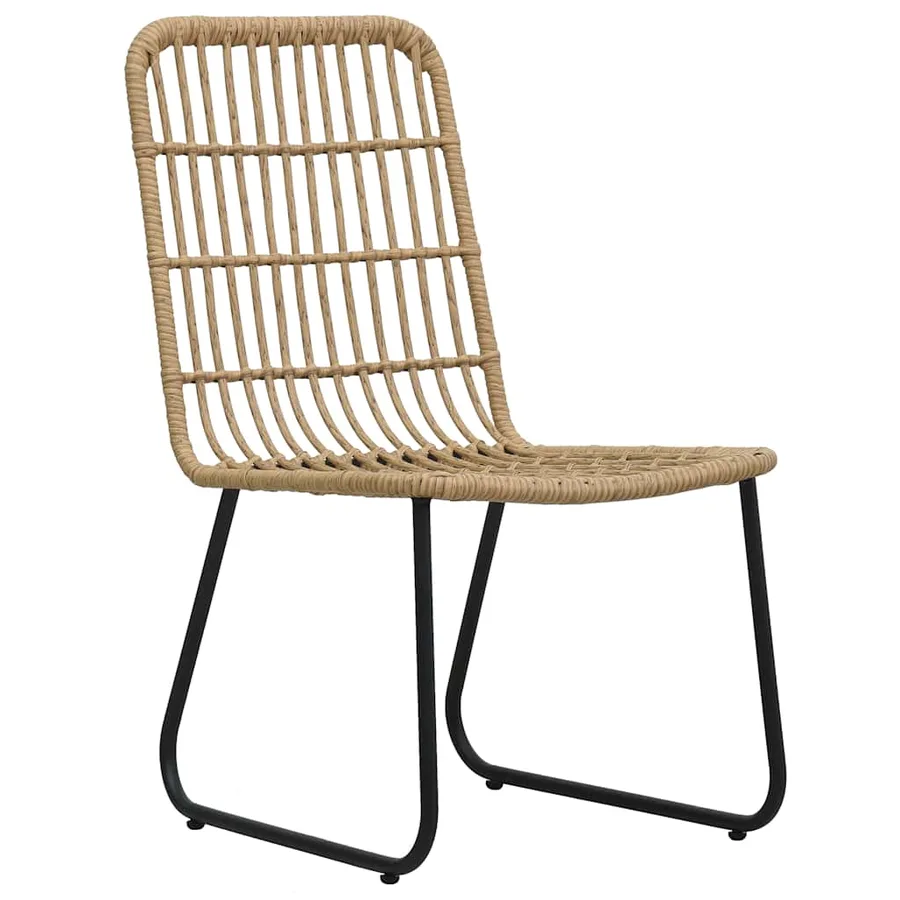 Ensemble à manger d'extérieur 5 pcs résine tressée et verre - 7
