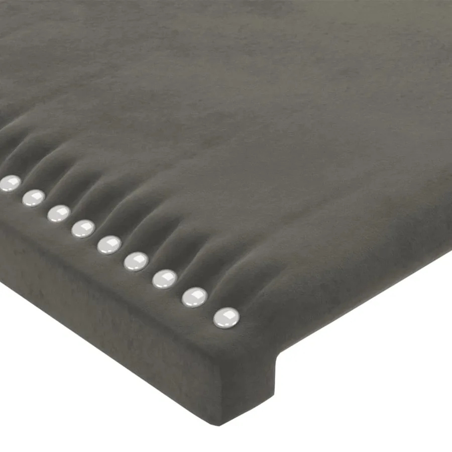 Tête de lit à LED Gris foncé 93x16x118/128 cm Velours - 5