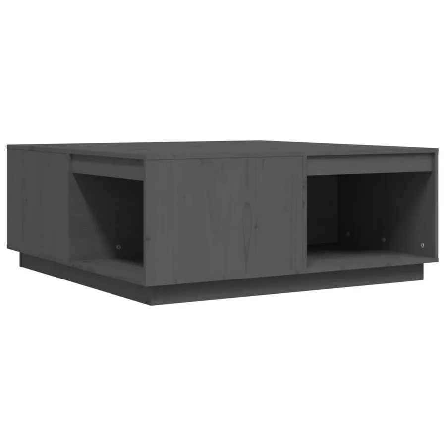 Table basse Gris 100x101x40,5 cm Bois massif de pin - 2