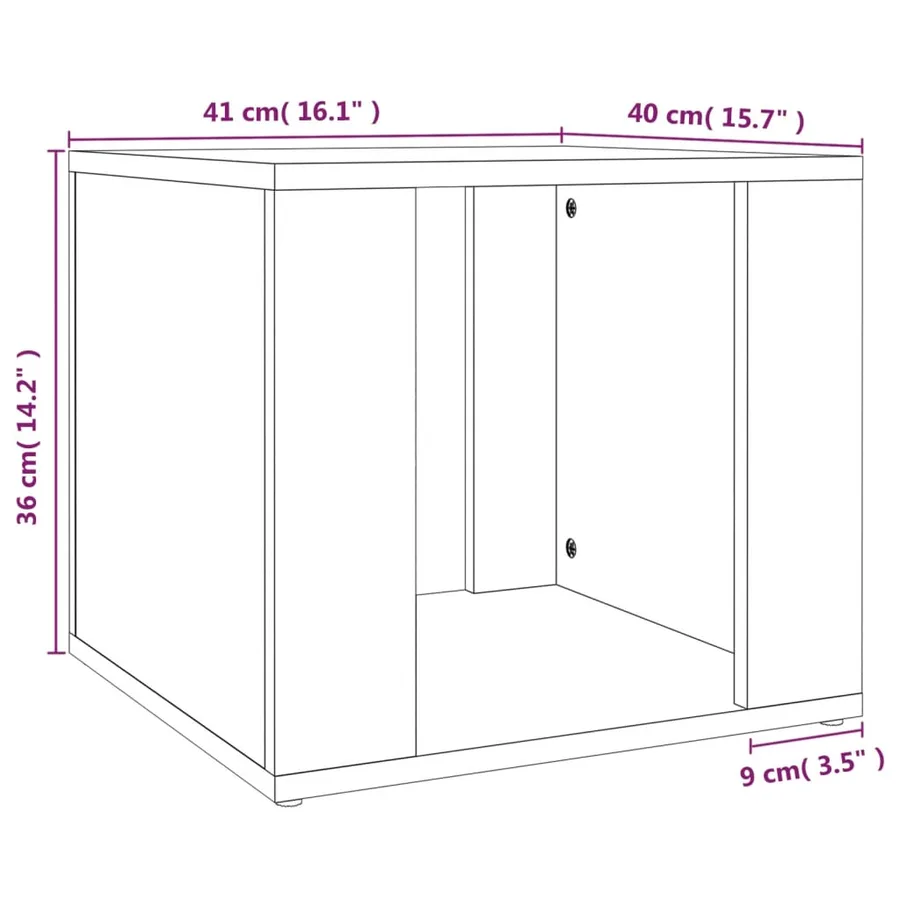 Table de chevet Chêne sonoma 41x40x36 cm Bois d'ingénierie - 8