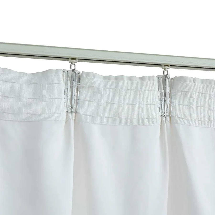Rideaux occultants avec crochets 2 pcs Blanc cassé 140x175 cm - 4