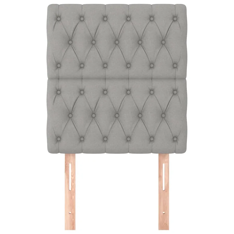 Tête de lit Gris clair 80x7x118/128 cm Tissu - 3