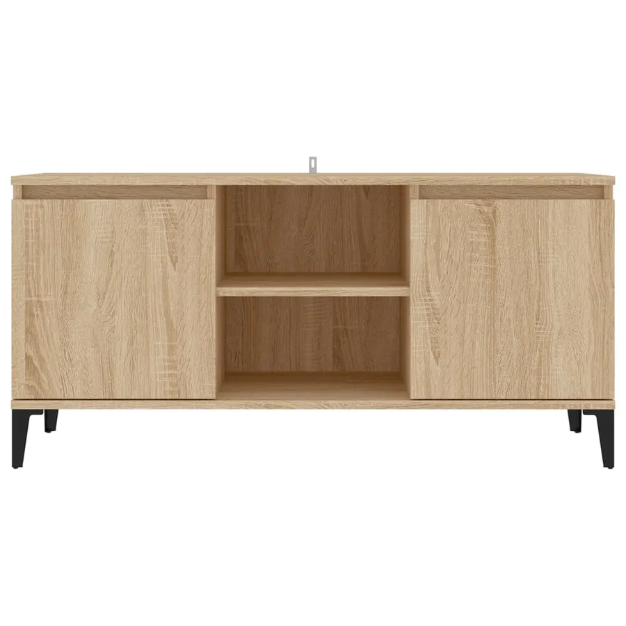 Meuble TV avec pieds en métal Chêne sonoma 103,5x35x50 cm - 5