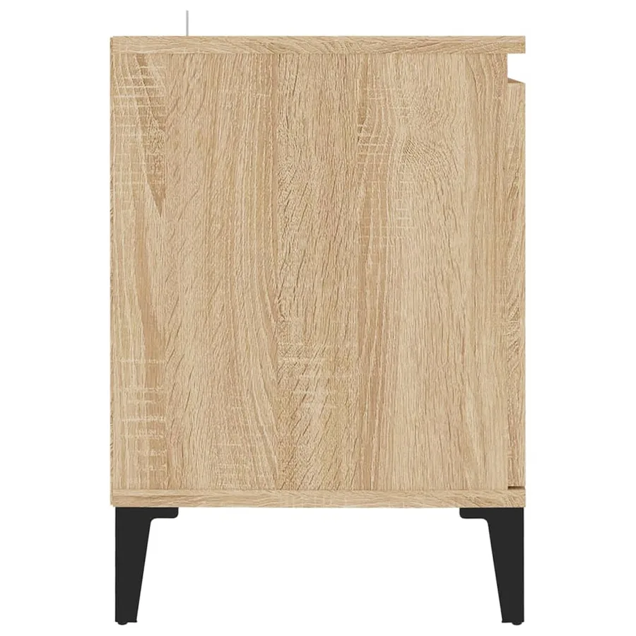 Meuble TV avec pieds en métal Chêne sonoma 103,5x35x50 cm - 6
