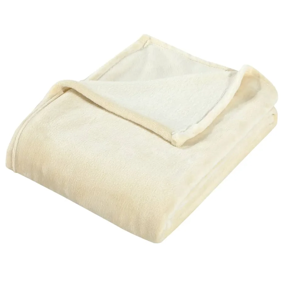 Couverture crème 130x170 cm polyester - 3