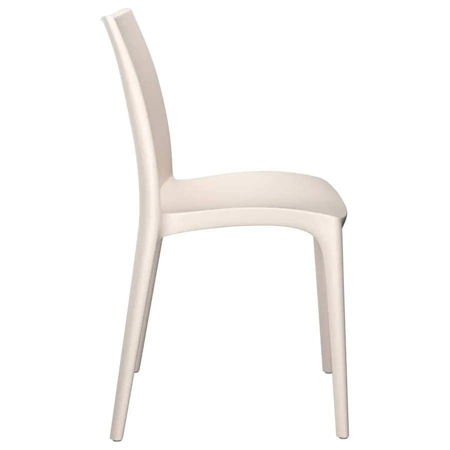 Chaises de jardin lot de 2 crème 50x46x80 cm polypropylène - 5