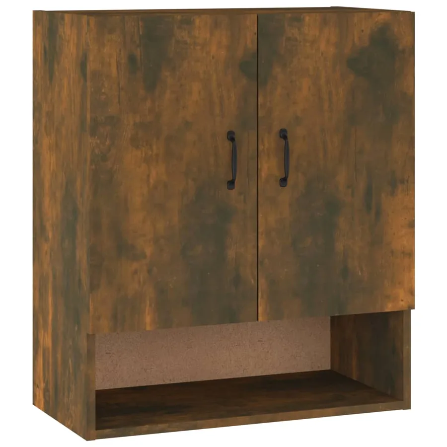 Armoire murale Chêne fumé 60x31x70 cm Bois d'ingénierie - 2