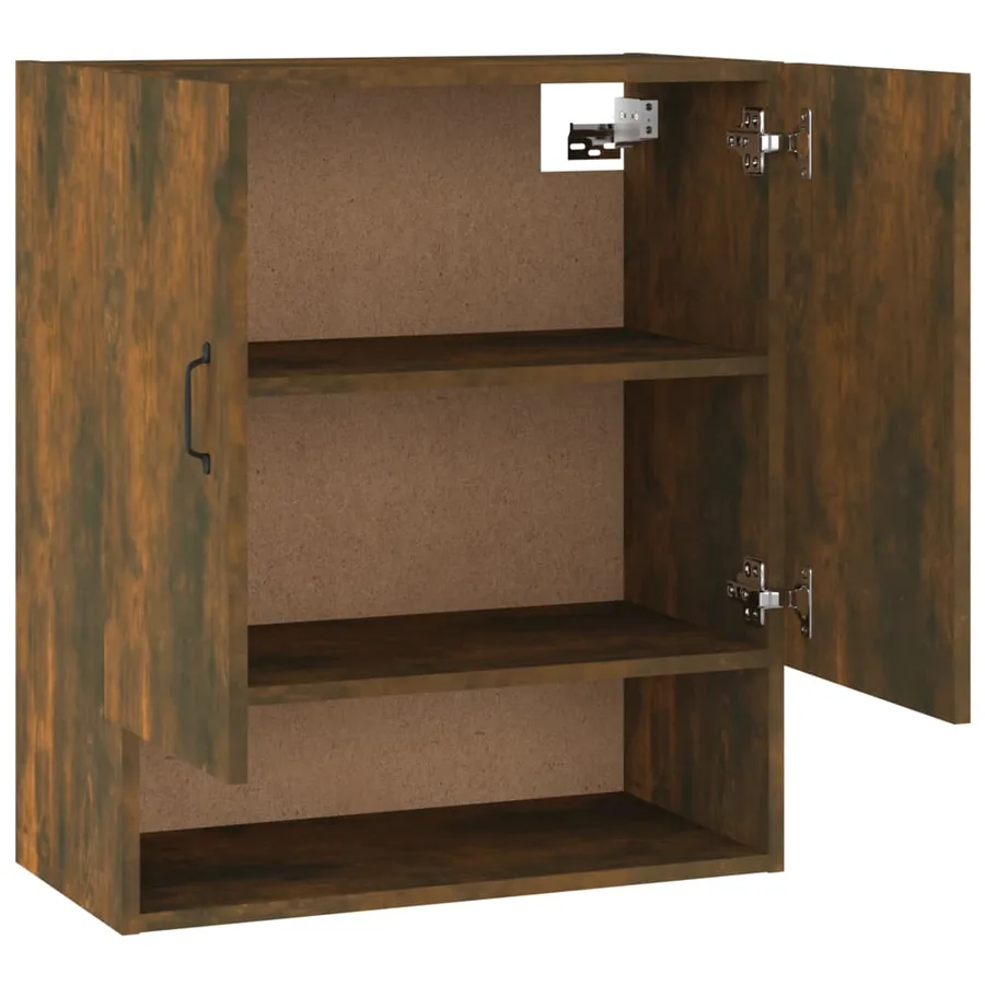 Armoire murale Chêne fumé 60x31x70 cm Bois d'ingénierie - 7