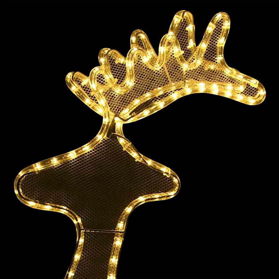Décoration de Noël de renne avec maille 306 LED 60x24x89 cm - 5