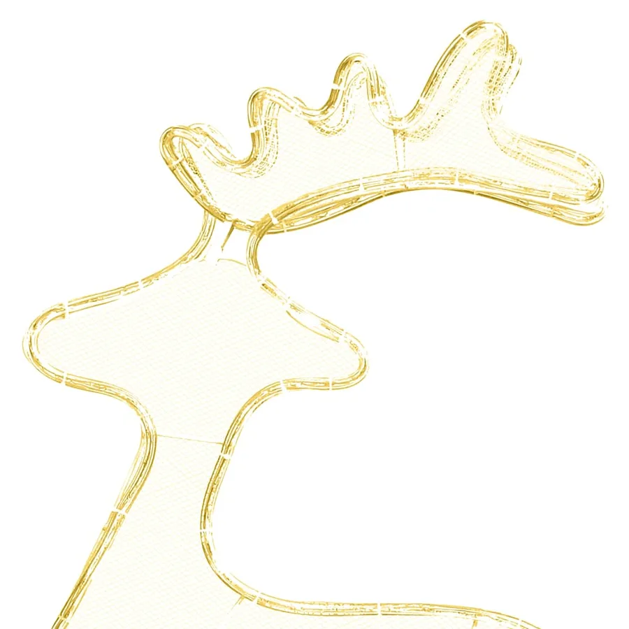 Décoration de Noël de renne avec maille 306 LED 60x24x89 cm - 6