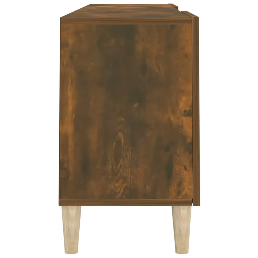 Meuble TV Chêne fumé 150x30x50 cm Bois d'ingénierie - 7