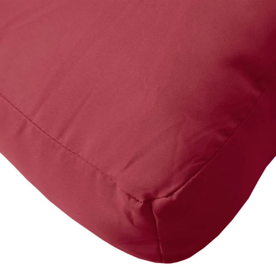 Coussin de palette rouge bordeaux 60x60x9,5 cm tissu oxford - 5