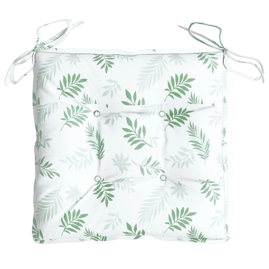 Coussins de chaise lot de 2 à motif de feuilles 50x50x7 cm - 6