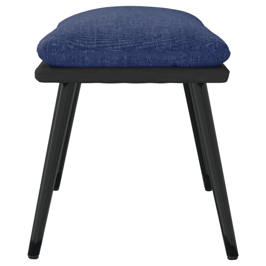 Repose-pied Bleu 45x29,5x35 cm Tissu et similicuir - 4