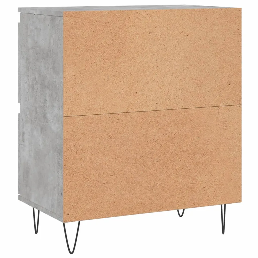 Buffets 2 pcs gris béton bois d'ingénierie - 8