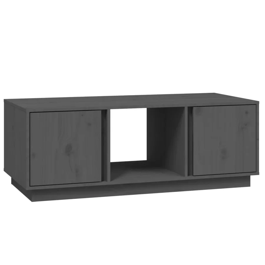 Table basse Gris 110x50x40 cm Bois massif de pin - 2