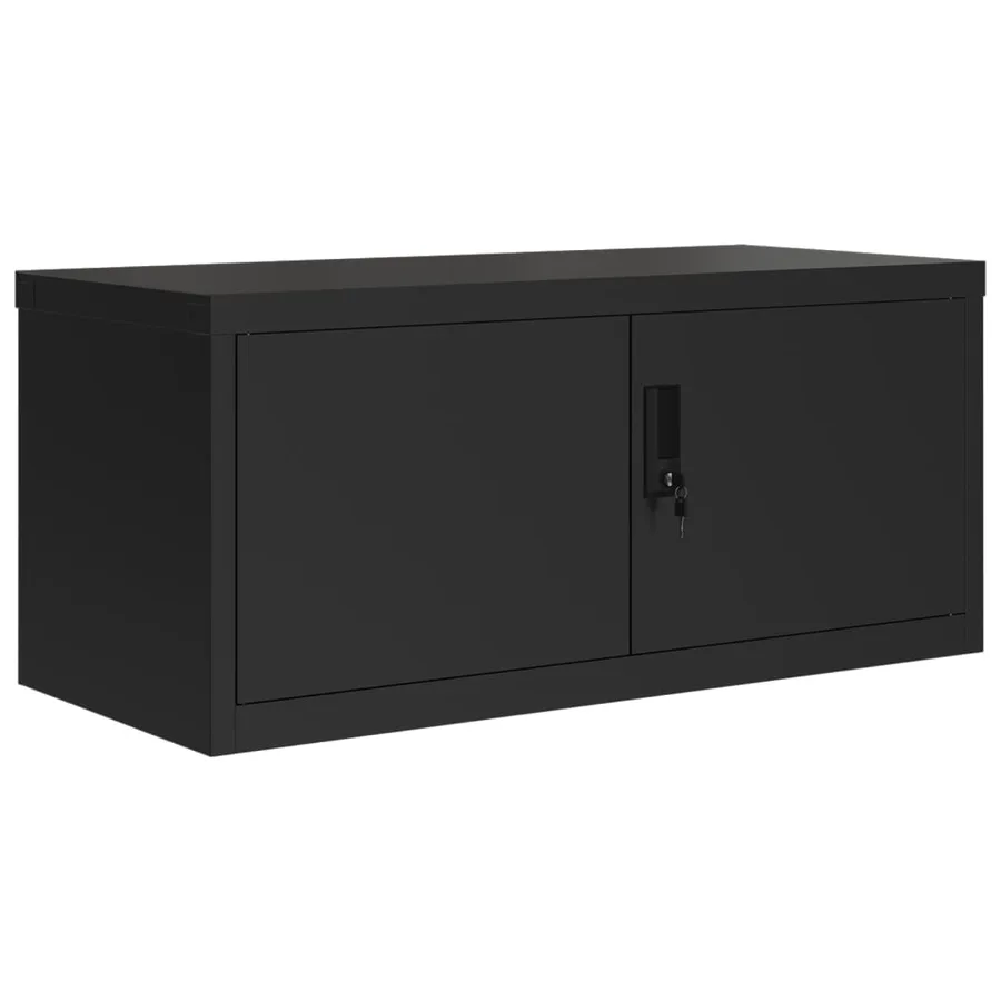Classeur noir 90x40x220 cm acier - 3