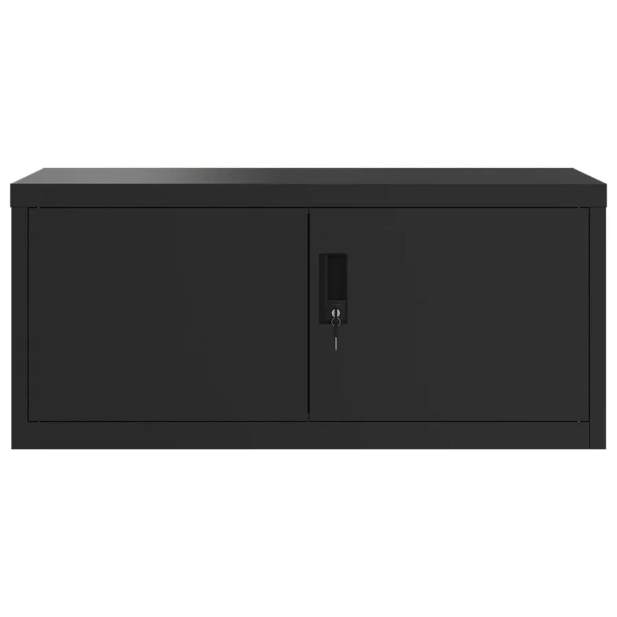 Classeur noir 90x40x220 cm acier - 4