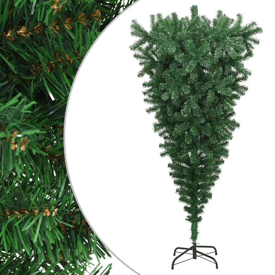 Sapin de Noël artificiel renversé avec support Vert 240 cm