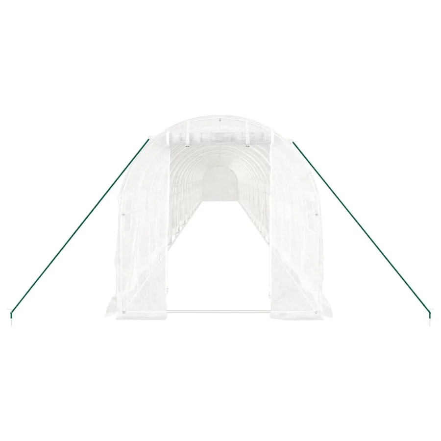 Serre avec cadre en acier blanc 44 m² 22x2x2 m - 4