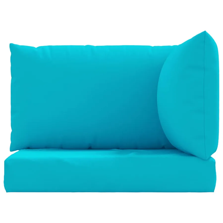 Coussins de palette lot de 3 turquoise tissu Oxford - 4