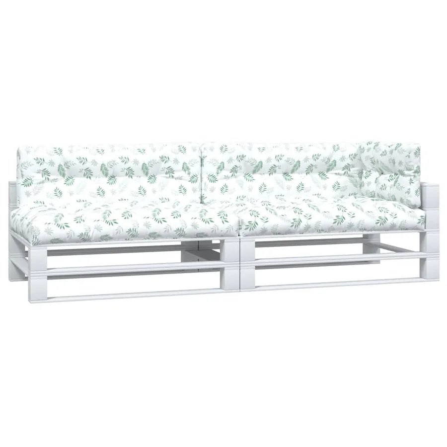 Coussins de palette lot de 5 motif de feuilles tissu - 3