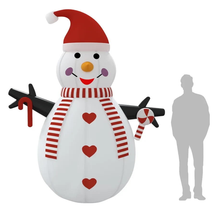Bonhomme de neige gonflable avec LED 300 cm - 11