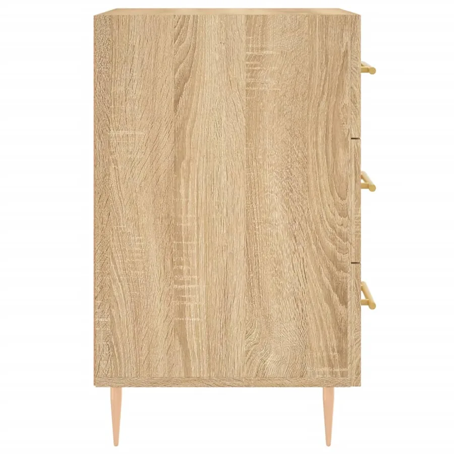 Table de chevet chêne sonoma 40x40x66 cm bois d'ingénierie - 6