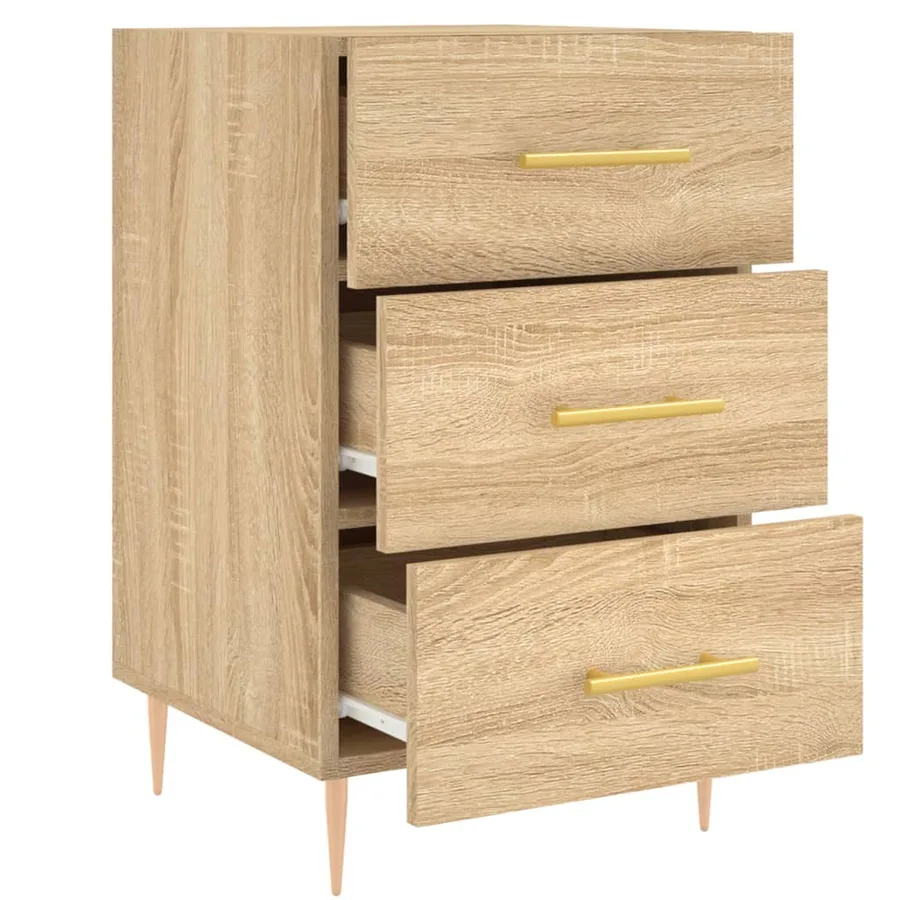 Table de chevet chêne sonoma 40x40x66 cm bois d'ingénierie - 7