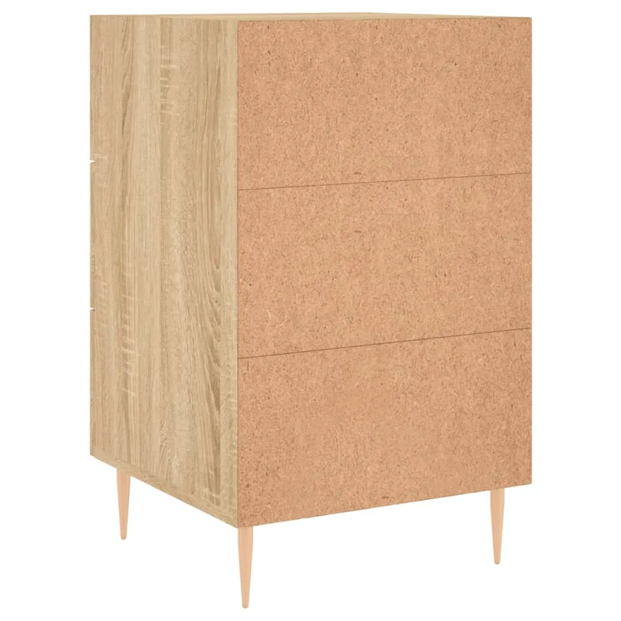 Table de chevet chêne sonoma 40x40x66 cm bois d'ingénierie - 8