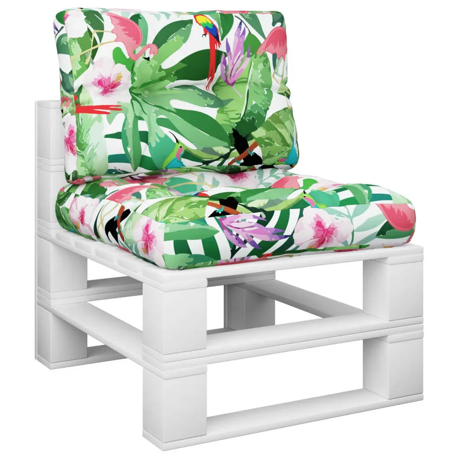 Coussins de palette lot de 2 multicolore tissu - 2