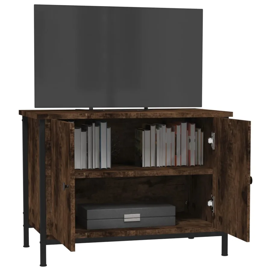 Meuble TV avec portes chêne sonoma 60x35x45cm bois d'ingénierie - 4