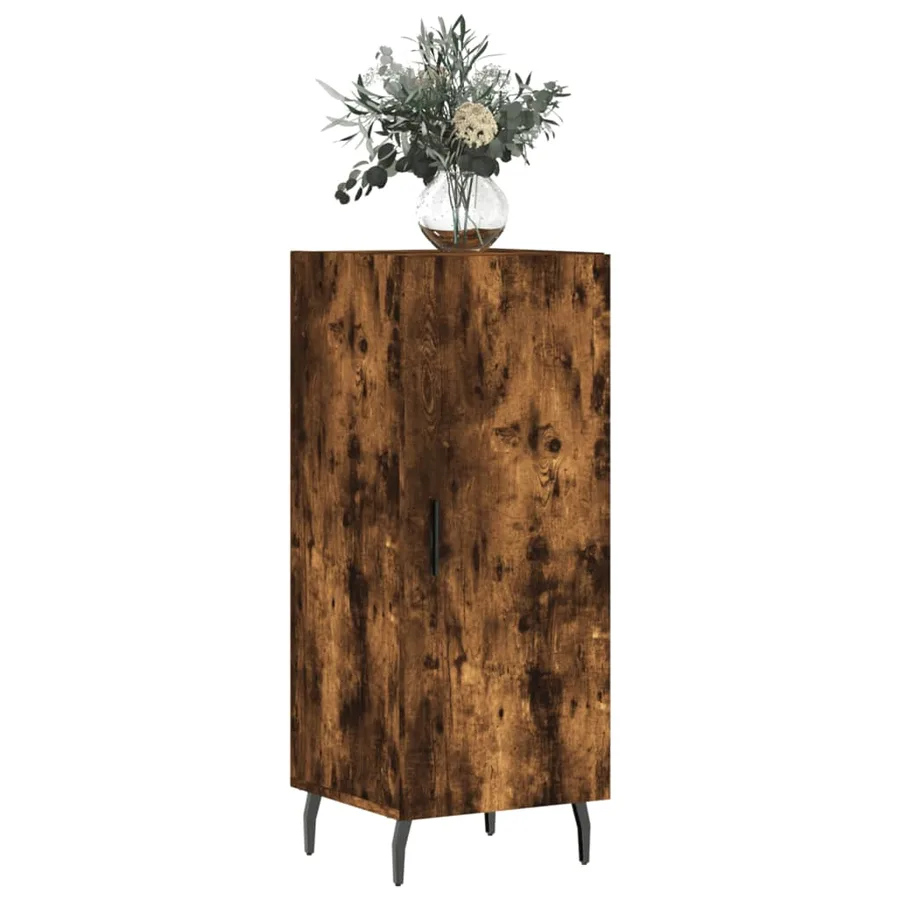 Buffet Chêne fumé 34,5x34x90 cm Bois d'ingénierie - 3