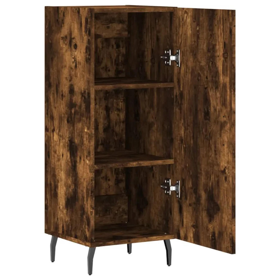 Buffet Chêne fumé 34,5x34x90 cm Bois d'ingénierie - 5