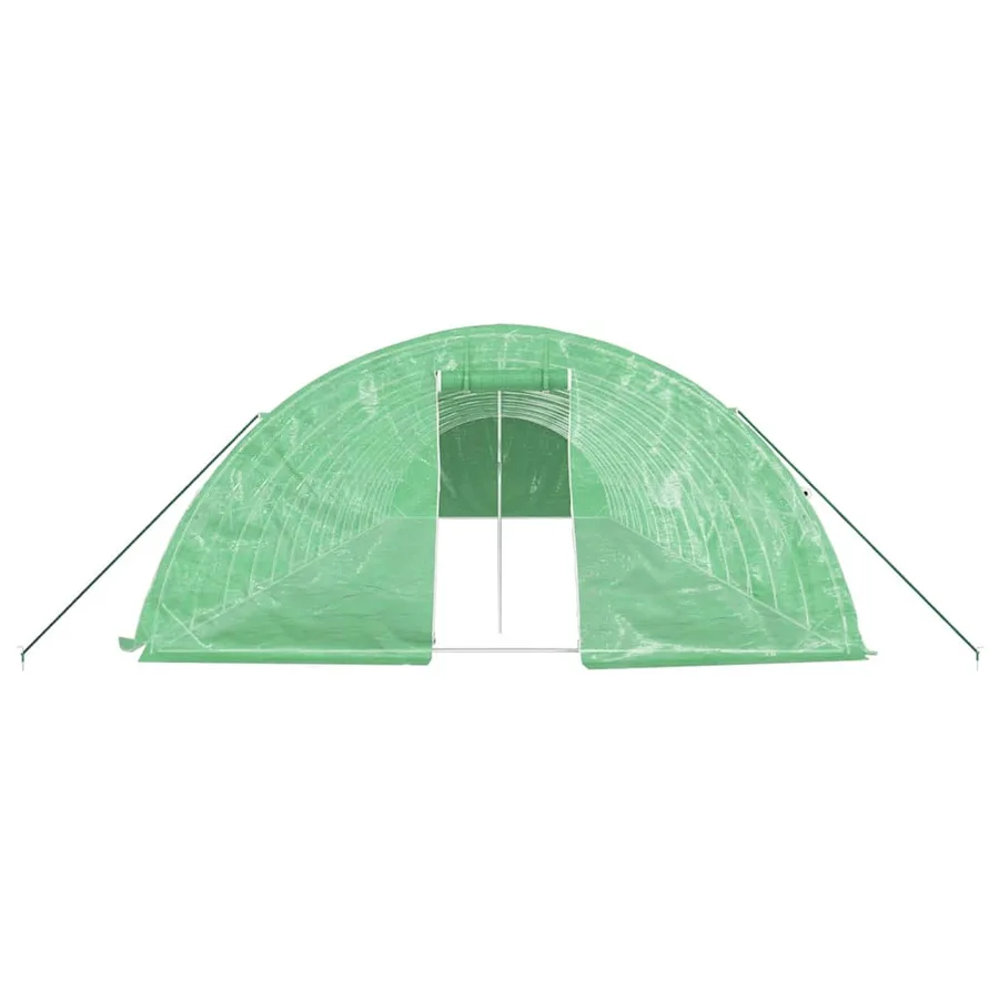 Serre avec cadre en acier vert 80 m² 16x5x2,3 m - 4