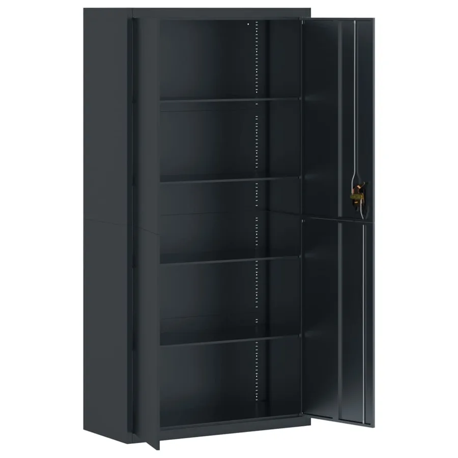 Classeur anthracite 90x40x220 cm acier - 9