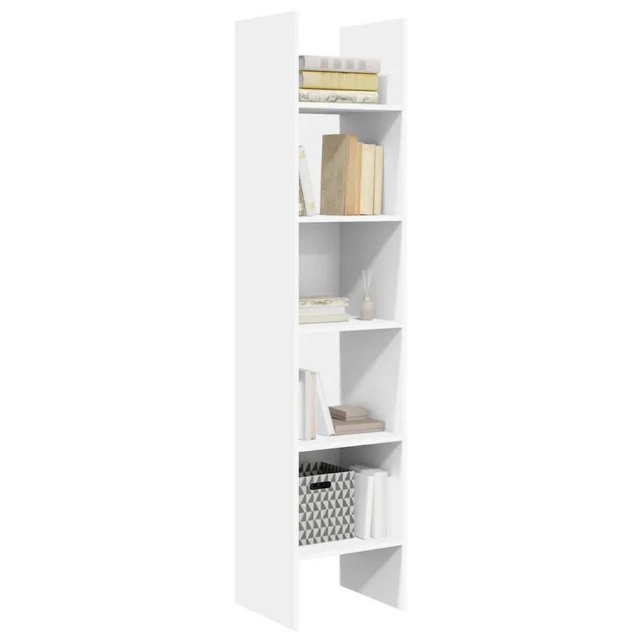 Bibliothèque Blanc 40x35x180 cm Bois d'ingénierie - 4
