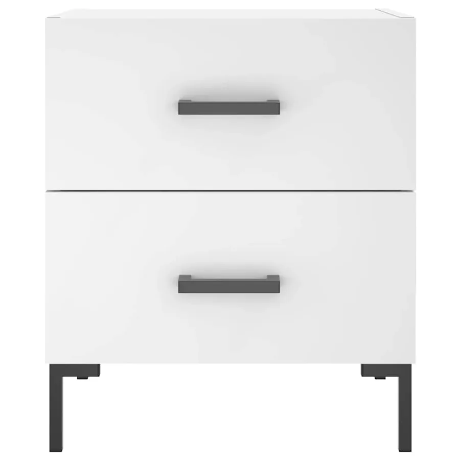 Tables de chevet 2 pcs blanc 40x35x47,5 cm bois d’ingénierie - 5