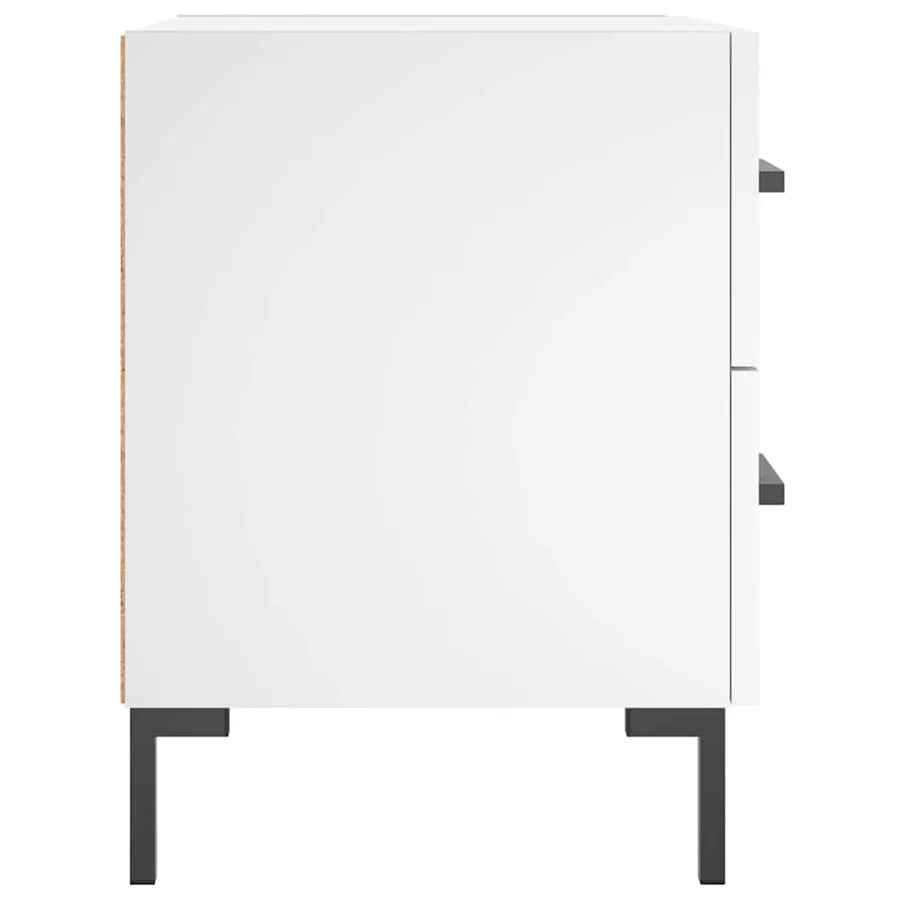 Tables de chevet 2 pcs blanc 40x35x47,5 cm bois d’ingénierie - 6