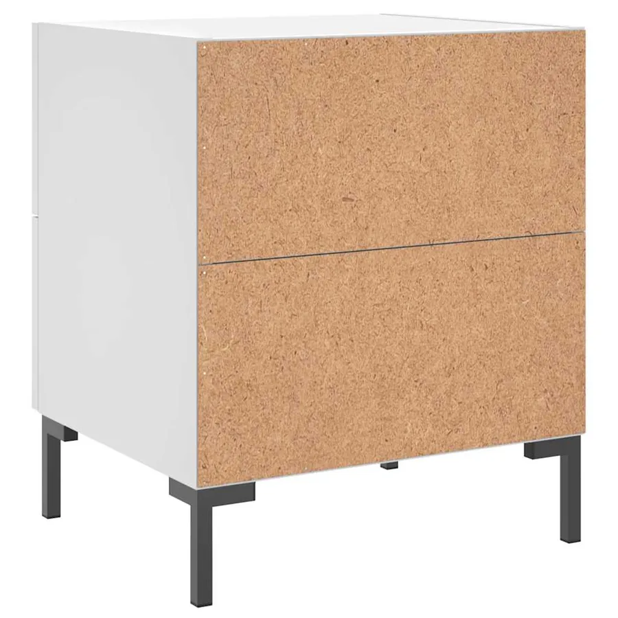 Tables de chevet 2 pcs blanc 40x35x47,5 cm bois d’ingénierie - 9